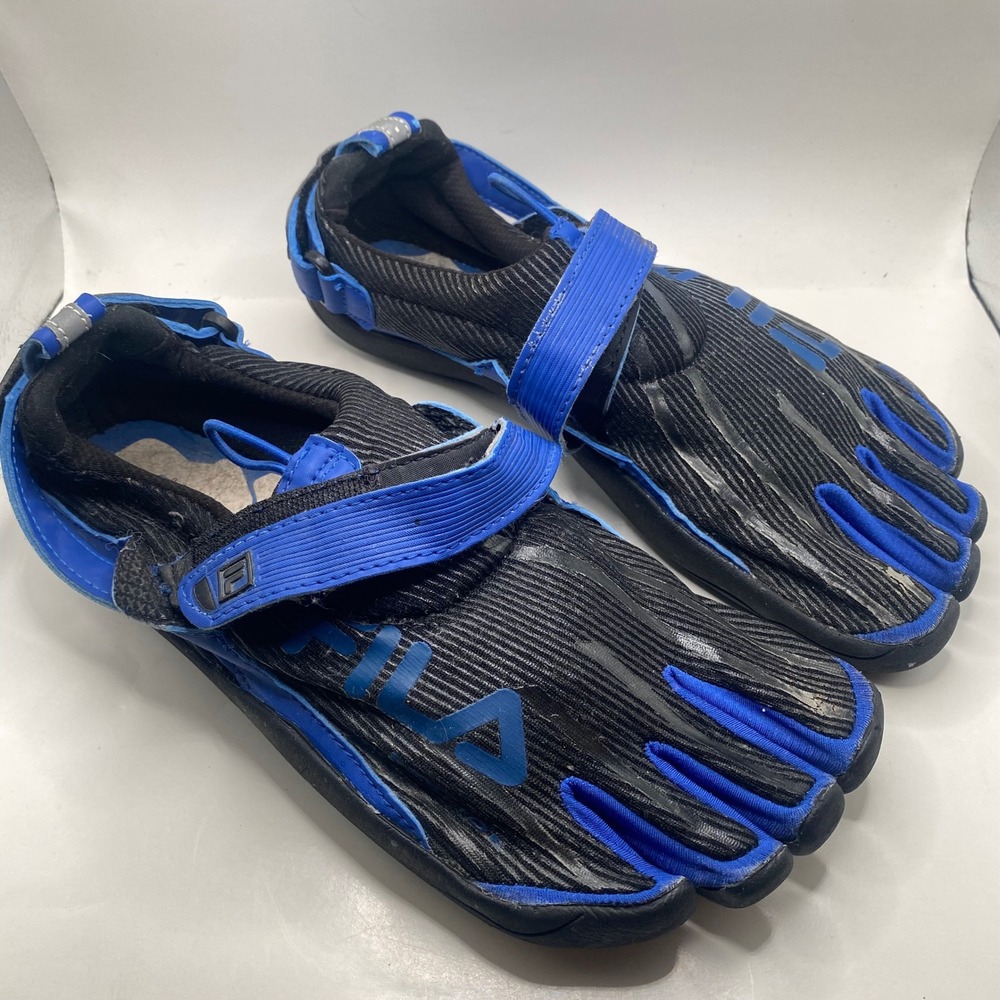FILA Skele-Toes Bayrunner Men 9 Black Blue Minimalist Water Shoes 1PK010EX-003